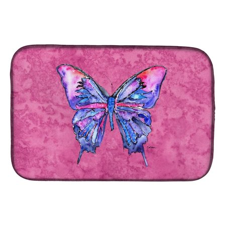 CAROLINES TREASURES Butterfly on Pink Dish Drying Mat 8859DDM